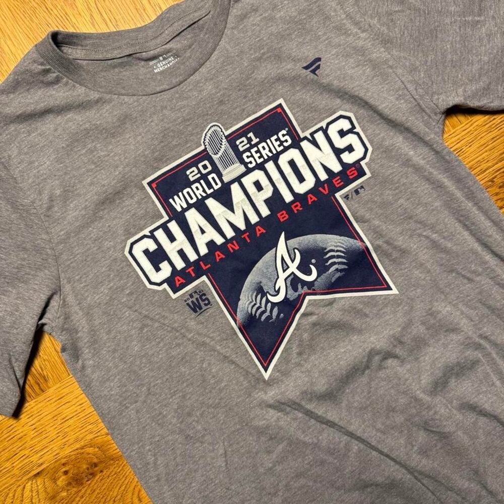 Atlanta Braves 2021 World Series Champions T-Shirt Youth L